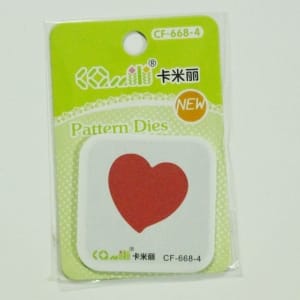 Patterned Dies (Small) - Angled Heart