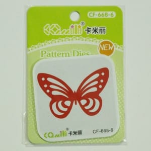 Patterned Dies (Large) - Swirly Butterfly