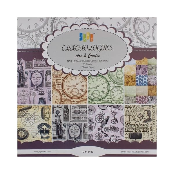 12 by 12 Paper Pack - Chronology (Set of 30 sheets)