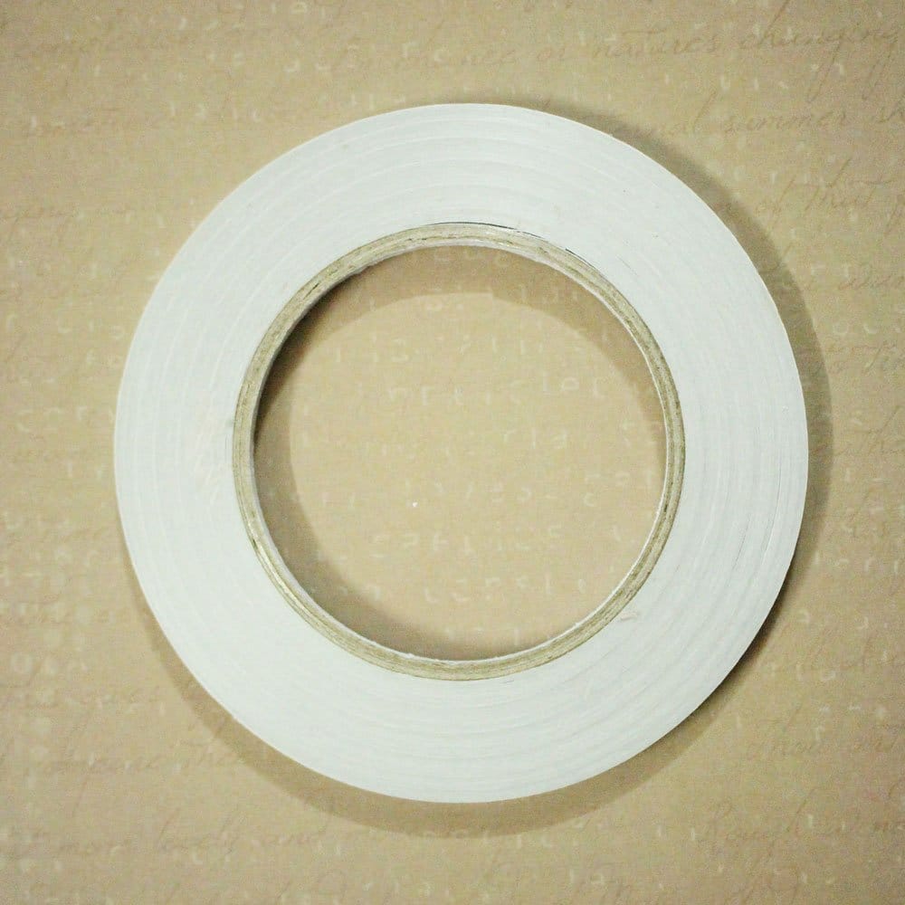 Double Sided tearable scor tape with paper backing (1/4 inch or 6mm by 50 mts) double sided terable scor tape double_sided_terable_scor_tape