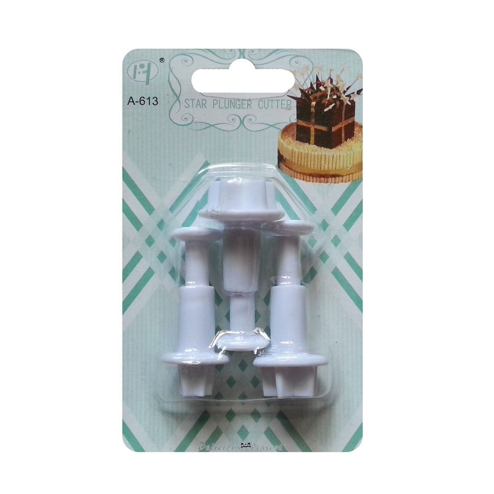 Plastic Fondant Cutter Set with Patterns - Stars hy212 stars plastic fondant cutter Plastic Fondant Cutter Set with Patterns - Stars
