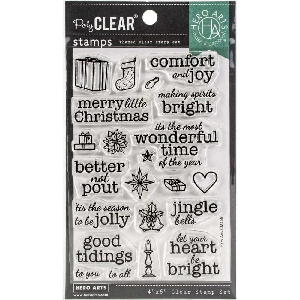 Hero Arts Clear Stamps 4"X6" - Comfort & Joy Messages CM468 hero arts stamp Hero Arts Clear Stamps 4"X6" - Comfort & Joy Messages