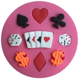 Poker Night Silicone Clay Mould