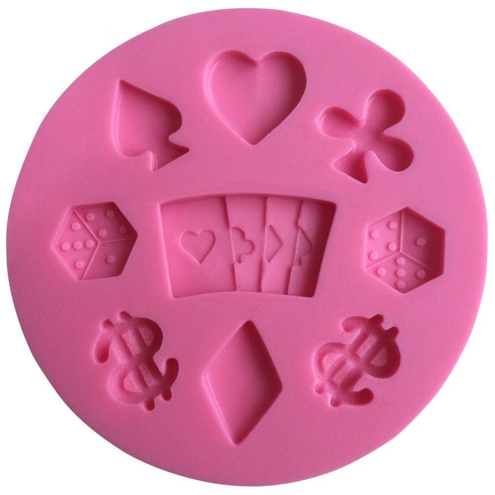 Poker Night Silicone Clay Mould camold 268 poker silicone mold 2 camold_268_poker_silicone_mold_2