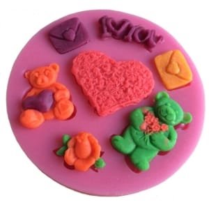 Valentine Theme Silicone Clay Mould - Design 1