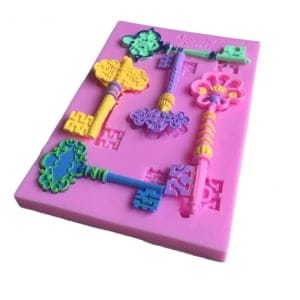 Classic Vintage Keys Silicone Clay Mould