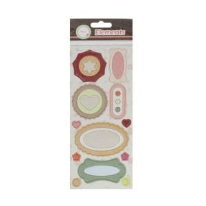 Papus Sticker Elements - Heart & Frames - Pinks