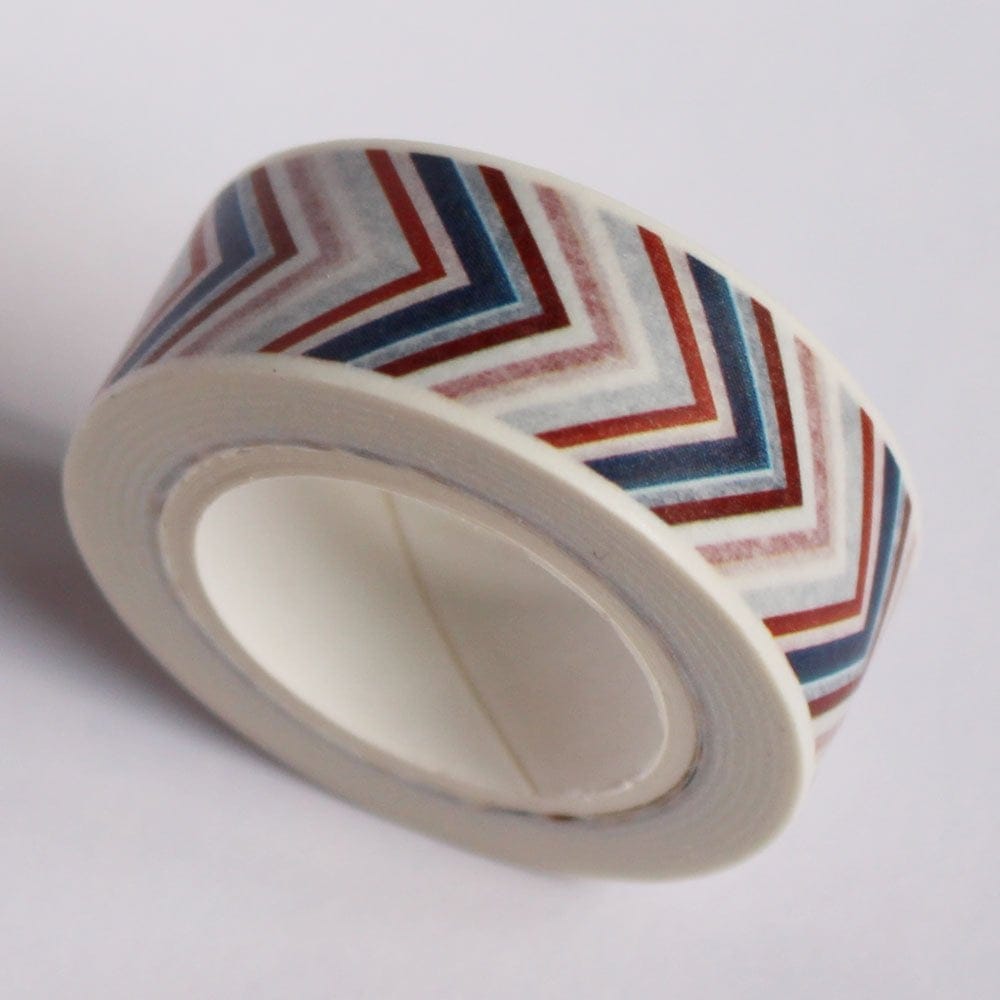 Chevron - Red and Blue - Japanese Washi Tape cawt 115 chevron red white blue washi tape Chevron - Red and Blue - Japanese Washi Tape