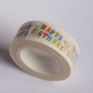 Happy Birthday - Colorful - Japanese Washi Tape