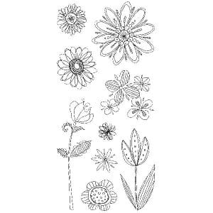 Inkadinkado Doodle Flowers Clear Stamp