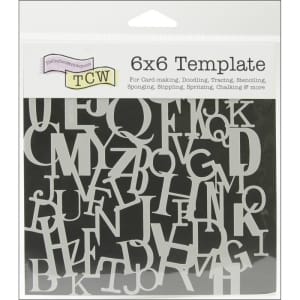 The Crafters Workshop 6"x6" Stencil - Stencil Letters Collage