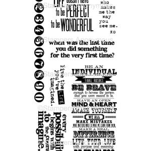 Tim Holtz Cling Stamps - Phrases 2
