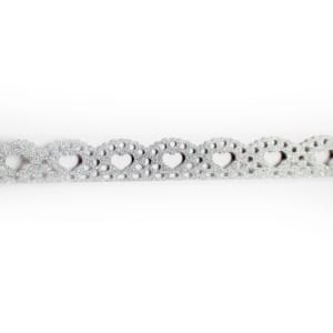 Decorative Glitter Tape - Heart (Silver)