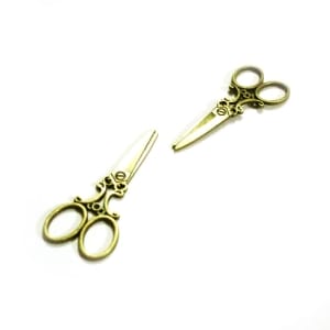 Large Scissors Metal Charms (Set of 2 pcs)