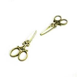 Large Scissors Metal Charms (Set of 2 pcs)