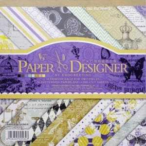 7x7 EnoGreeting Scrapbook paper pack - Retro - Blue (Set of 36 sheets and 4 die cuts)