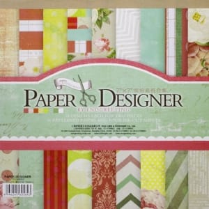 7x7 EnoGreeting Scrapbook paper pack - Flowers (Set of 36 sheets and 4 die cuts)