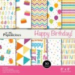 Papericious  Designer Collection - Happy Birthday (8 by 8 patterned paper)