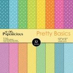Papericious  Designer Collection - Pretty Basics (12 by 12 patterned paper)