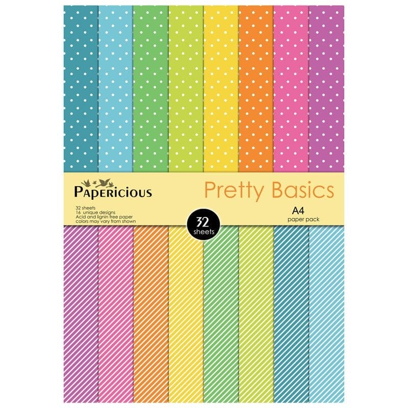 Papericious Designer Collection - Pretty Basics (A4 patterned paper) pretty basics a4 Papericious Designer Collection - Pretty Basics (A4 patterned paper)
