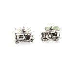 Travel Cart Charms (Pack of 2 pcs) - Silver colored