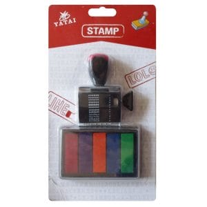 Yatai 12 designs rubber stamp with stamp pad