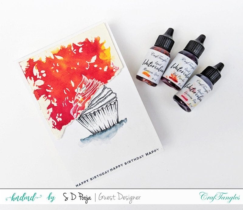 CrafTangles 6"x6" Stencil - Floral Pattern Stencil monoprint card1 Stencil_monoprint_card1