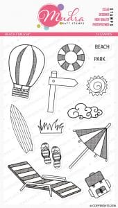 Mudra Craft Stamps - Beach Fun