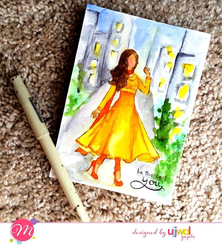 Mudra Craft Stamps - Ria build a scene around stamp ria build_a_scene_around_stamp_ria