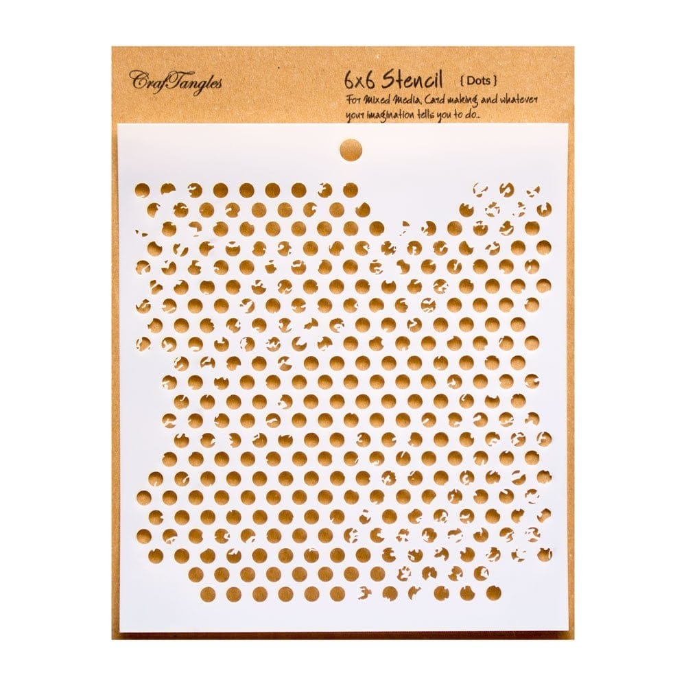CrafTangles 6"x6" Stencil - Dots craftangles stencils dots CrafTangles 6"x6" Stencil - Dots