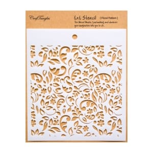 CrafTangles 6"x6" Stencil - Floral Pattern