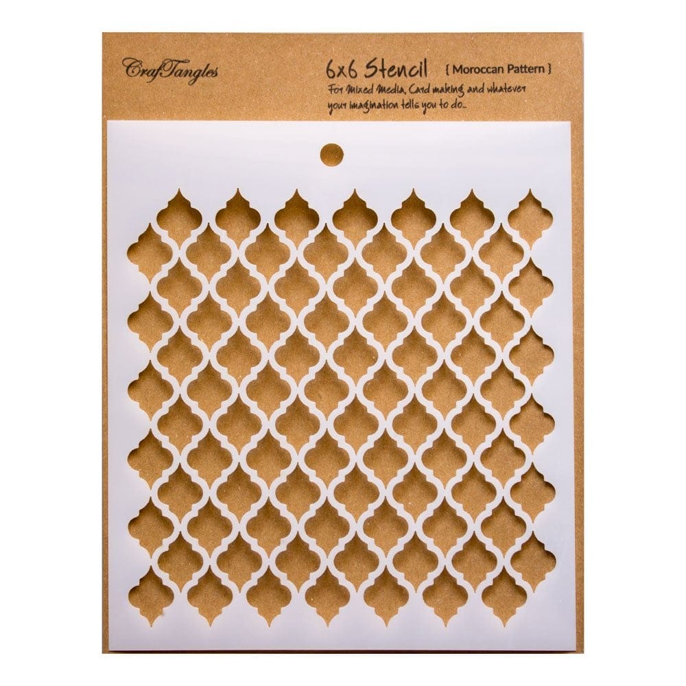 CrafTangles 6"x6" Stencil - Moroccan Pattern craftangles stencils moroccan pattern CrafTangles 6"x6" Stencil - Moroccan Pattern