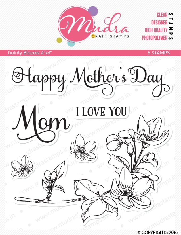 Mudra Craft Stamps - Dainty Blooms dainty blooms 4x4 01 Mudra Craft Stamps - Dainty Blooms