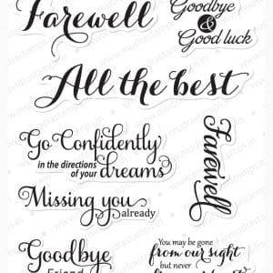 Mudra Craft Stamps - Farewell