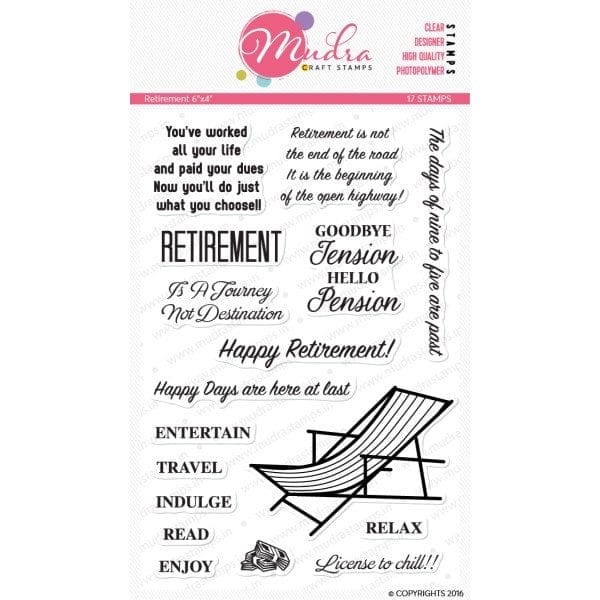 Mudra Craft Stamps - Retirement mudra clear stamps retirement1 Mudra Craft Stamps - Retirement