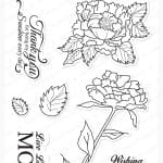 Mudra Craft Stamps - Peony Love