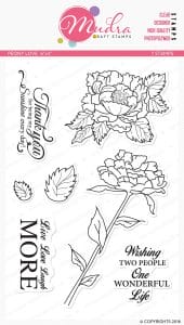 Mudra Craft Stamps - Peony Love