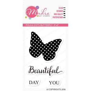Mudra Craft Stamps - Polka Dots butterfly