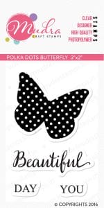 Mudra Craft Stamps - Polka Dots butterfly