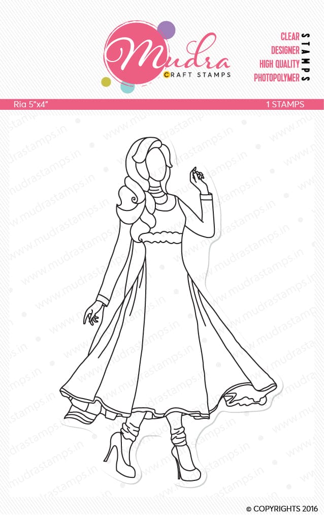 Mudra Craft Stamps - Ria ria 5x4 01 Mudra Craft Stamps - Ria