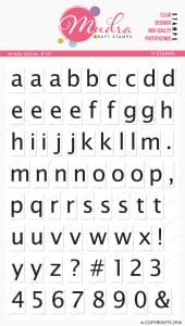 Mudra Craft Stamps - Simply alpha