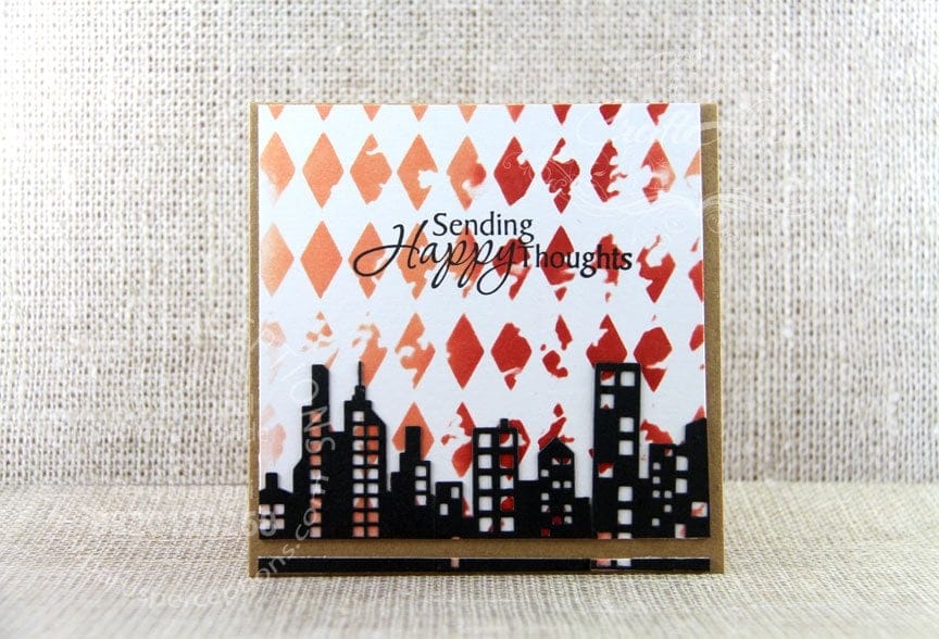 CrafTangles 6"x6" Stencil - Argyle stencil silhouette stencil-silhouette