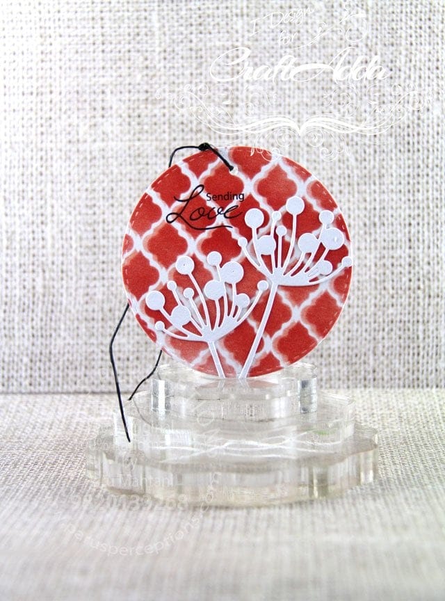 CrafTangles 6"x6" Stencil - Moroccan Pattern stencil white flower tag stencil-white-flower-tag
