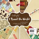 CrafTangles Scrapbook Paper Pack - I Travel the World (12"x12")