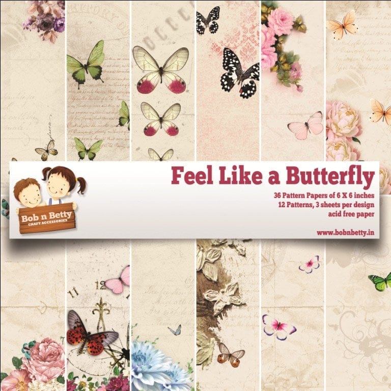 BobNBetty Scrapbook Paper Pack - Feel Like A Butterfly (6"x6") - 36 sheets feel like a butterfly BobNBetty Scrapbook Paper Pack - Feel Like A Butterfly (6"x6") - 36 sheets