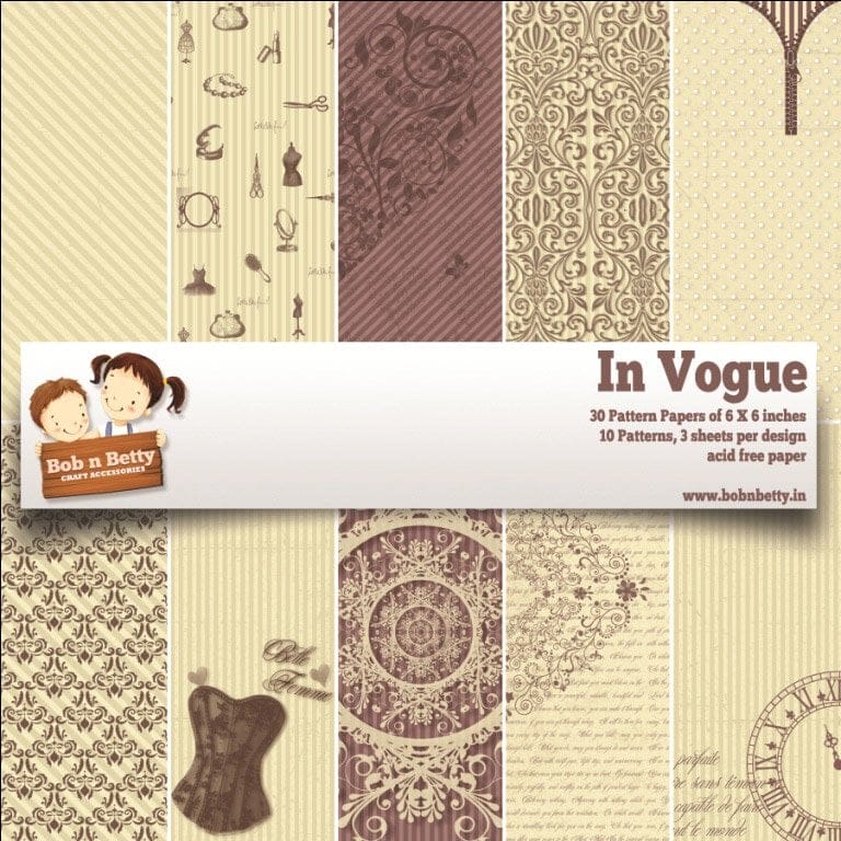 BobNBetty Scrapbook Paper Pack - In Vogue (6"x6") - 30 sheets in vogue BobNBetty Scrapbook Paper Pack - In Vogue (6"x6") - 30 sheets