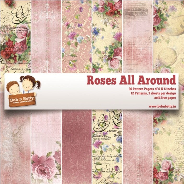 BobNBetty Scrapbook Paper Pack - Roses All Around (6"x6") - 36 sheets roses all around BobNBetty Scrapbook Paper Pack - Roses All Around (6"x6") - 36 sheets