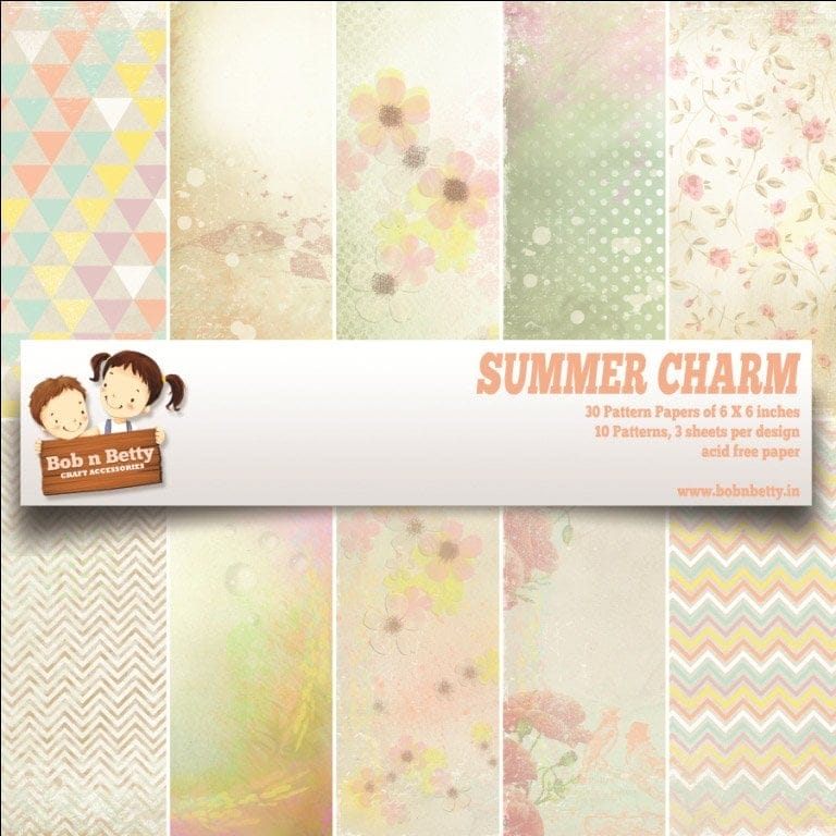 BobNBetty Scrapbook Paper Pack - Summer Charm (6"x6") - 30 sheets summer charm BobNBetty Scrapbook Paper Pack - Summer Charm (6"x6") - 30 sheets