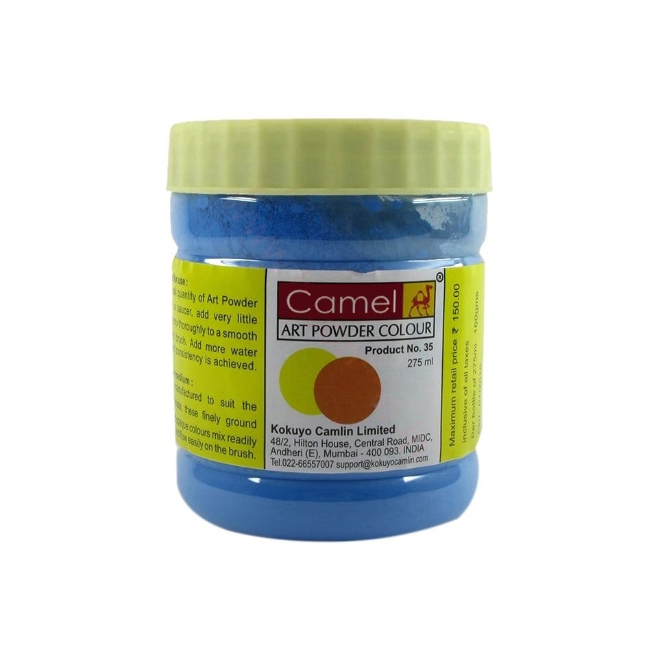 Camel Art Powder Colors - 071 - Cerulean Blue Hue (275 ml) camel powder colour 275ml cerulean blue hue 071 Camel Art Powder Colors - 071 - Cerulean Blue Hue (275 ml)