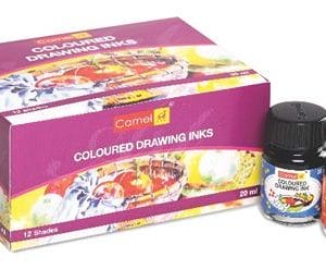 Camel Coloured Drawing Inks Set (12 colors)